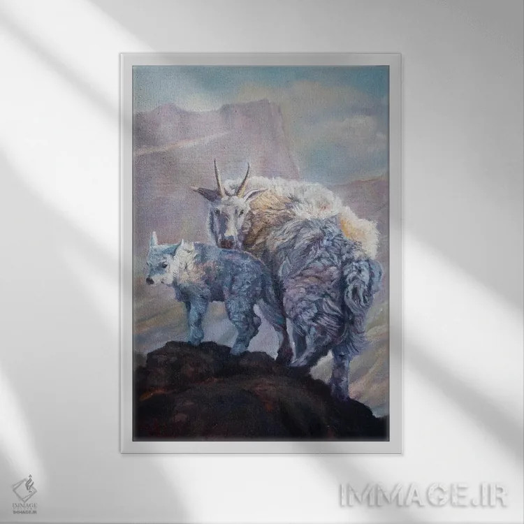 تابلو دکوراتیو در ارتفاعات اثر یان پرلی - نمای قابدار سفید