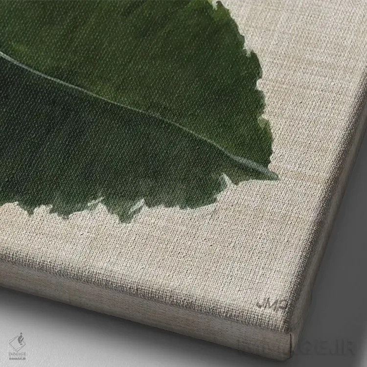 تابلو مدرن مطالعه گرمسیری ۱ اثر جولیا پورینتون - نمای نزدیک بافت بوم