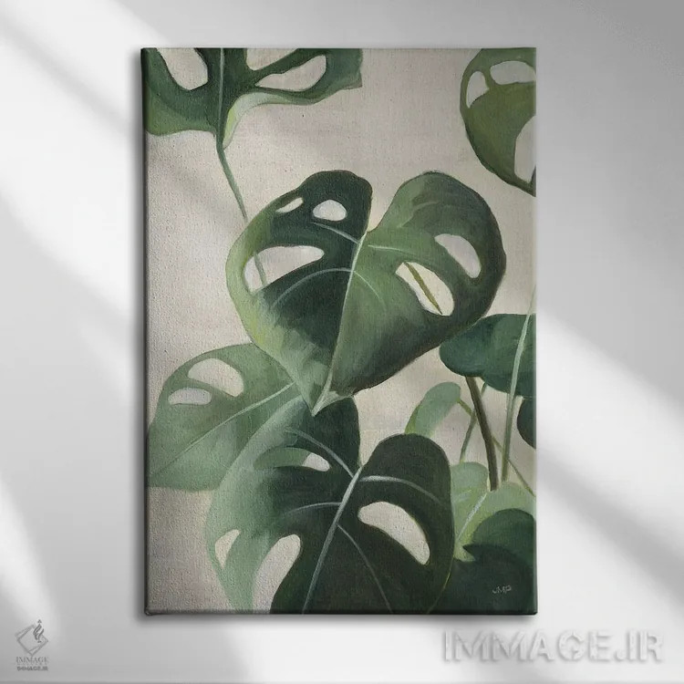 تابلو مدرن مطالعه گرمسیری ۴ اثر جولیا پورینتون - نمای روبهرو روی دیوار