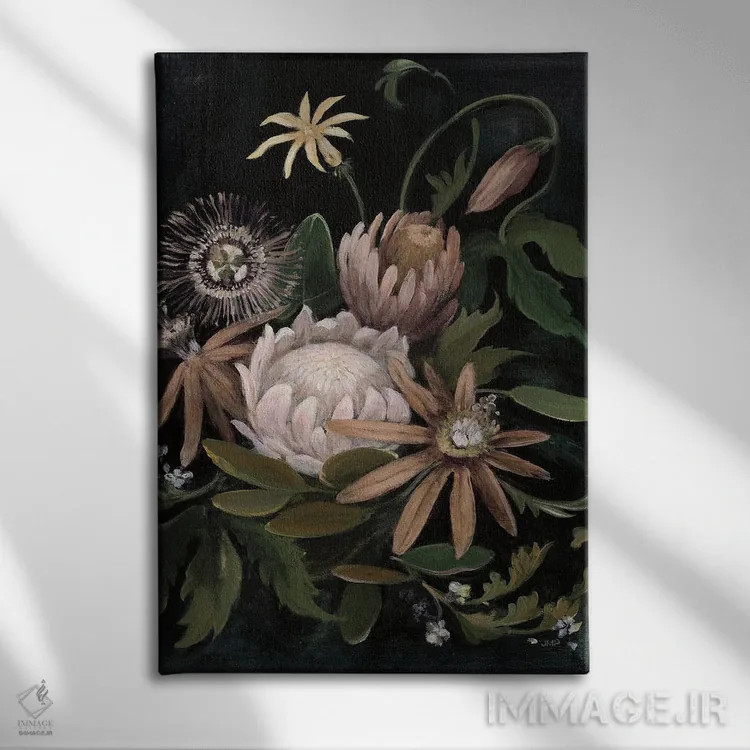 تابلو دکوراتیو نمایشگاه گل ۲ اثر جولیا پورینتون - نمای روبهرو روی دیوار