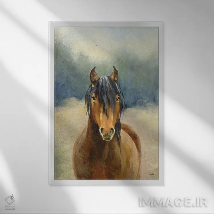 تابلو دکوراتیو روح غرب ۲ اثر جولیا پورینتون - نمای قابدار سفید