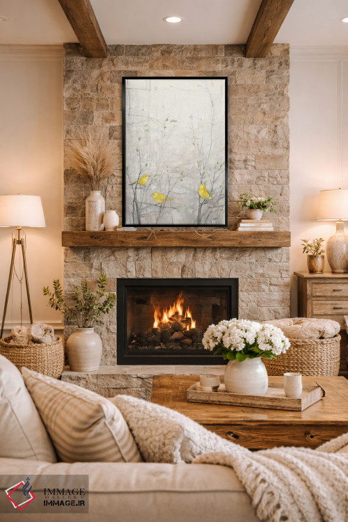 تابلو دکوراتیو پرندگان روی درخت ۱ اثر جولیا پورینتون - D2B