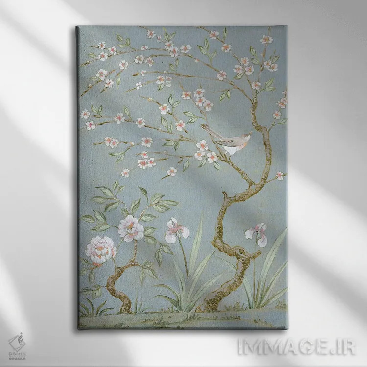 تابلو دکوراتیو نقاشی دیواری بهاری اول اثر جولیا پورینتون - نمای روبهرو روی دیوار