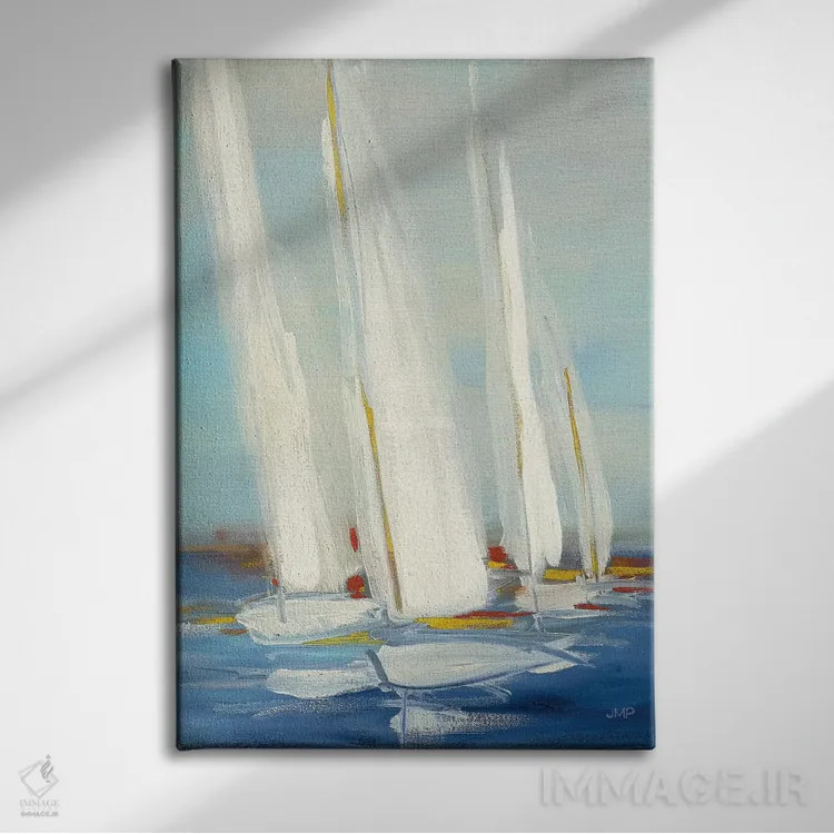 تابلو دکوراتیو مسابقه قایقرانی تابستانی دوم اثر جولیا پورینتون - نمای روبهرو روی دیوار