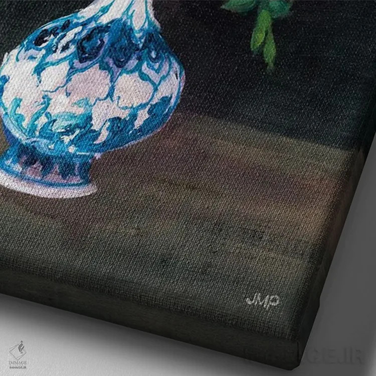 تابلو دکوراتیو استادانه ۱ اثر جولیا پورینتون - نمای نزدیک بافت بوم