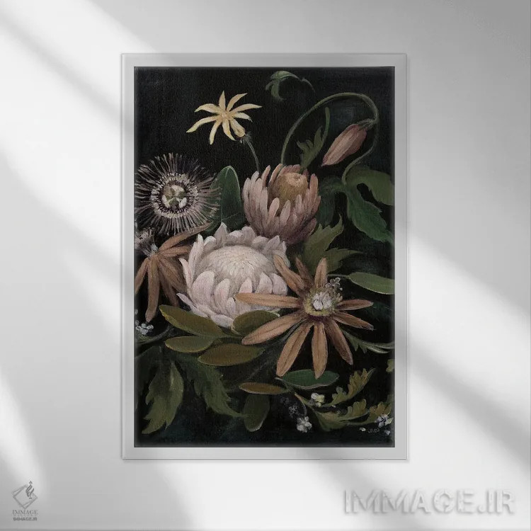 تابلو دکوراتیو نمایشگاه گل ۲ اثر جولیا پورینتون - نمای قابدار سفید