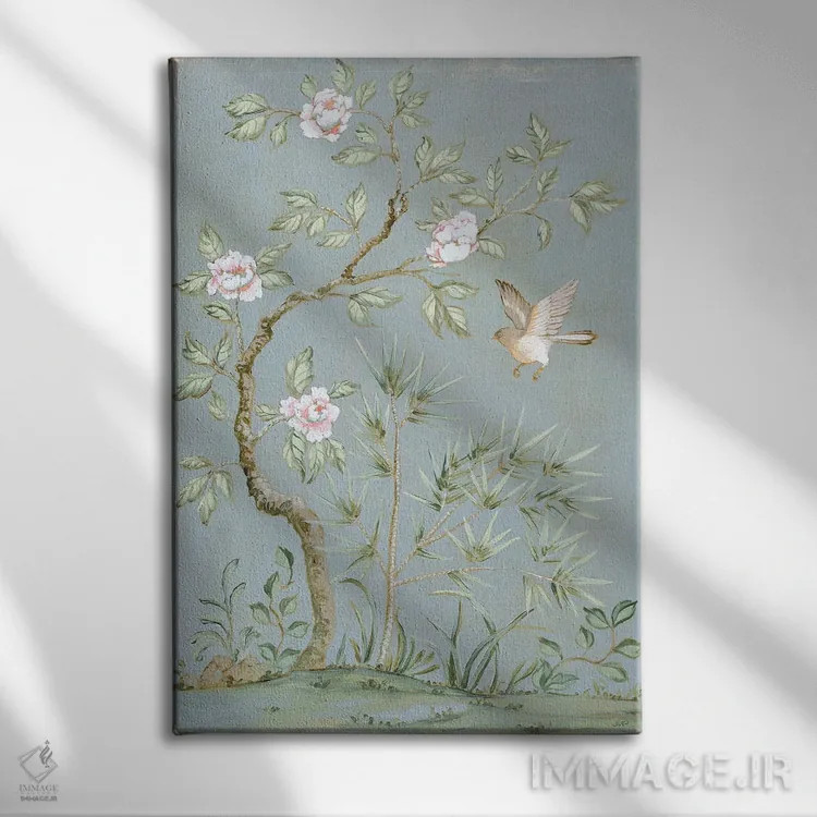 تابلو دکوراتیو نقاشی دیواری بهاری دوم اثر جولیا پورینتون - نمای روبهرو روی دیوار