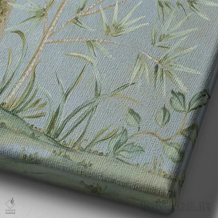 تابلو دکوراتیو نقاشی دیواری بهاری دوم اثر جولیا پورینتون - نمای نزدیک بافت بوم