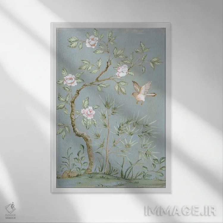 تابلو دکوراتیو نقاشی دیواری بهاری دوم اثر جولیا پورینتون - نمای قابدار سفید