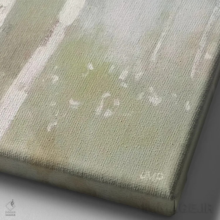 تابلو مدرن شور بهاری اول اثر جولیا پورینتون - نمای نزدیک بافت بوم