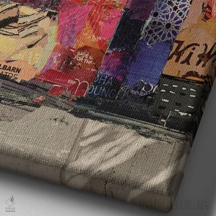 تابلو دکوراتیو قدرت گل ها اثر جیمی پاولیچ-واکر - نمای نزدیک بافت بوم