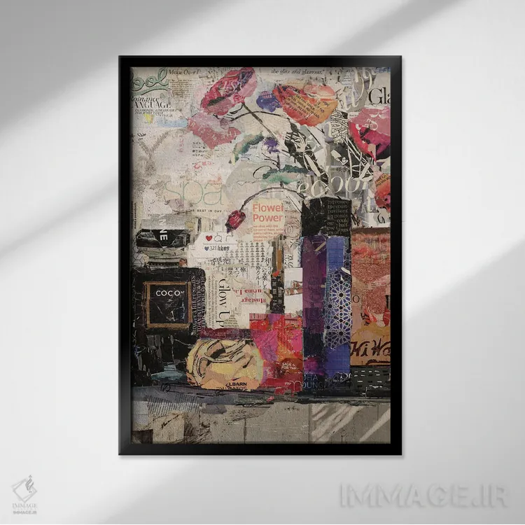 تابلو دکوراتیو قدرت گل ها اثر جیمی پاولیچ-واکر - نمای قابدار مشکی