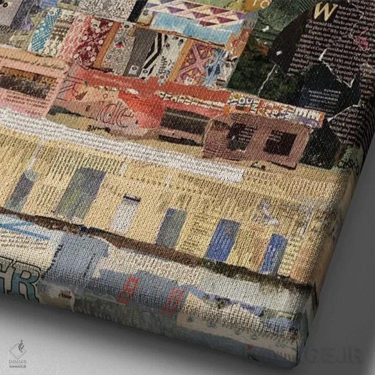 تابلو دکوراتیو بالاترین نقطه جهان اثر جیمی پاولیچ-واکر - نمای نزدیک بافت بوم