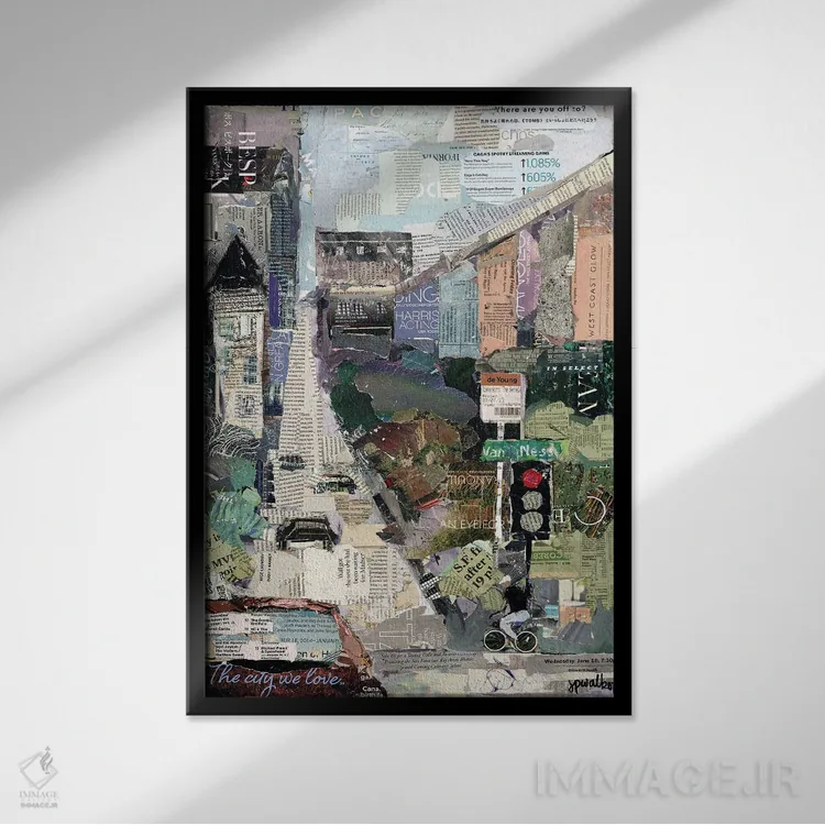 تابلو دکوراتیو کجا می روی؟ اثر جیمی پاولیچ-واکر - نمای قابدار مشکی