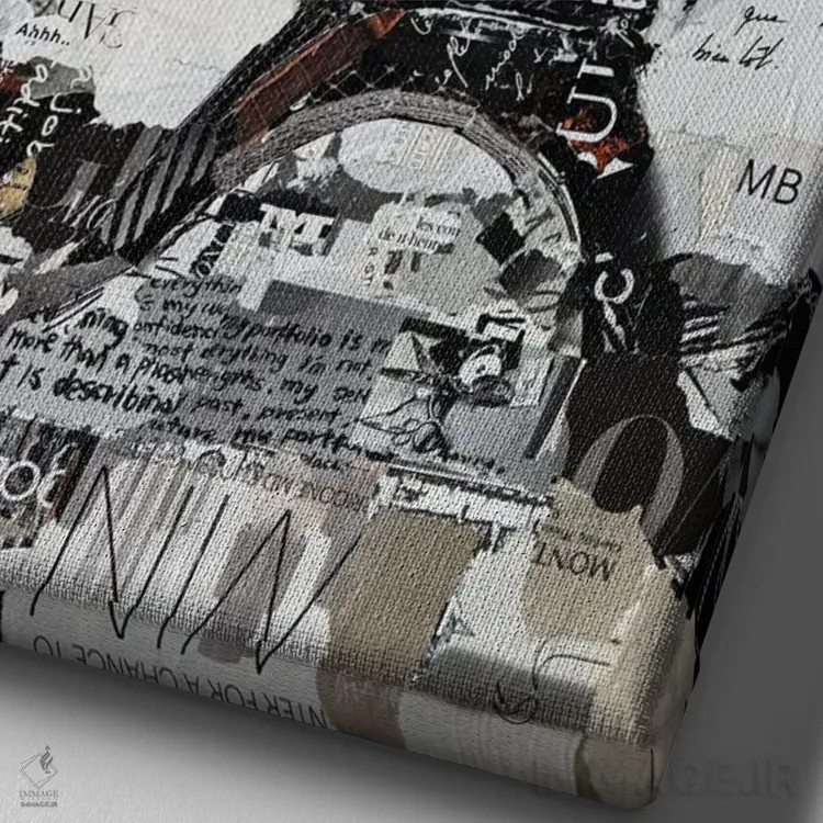 تابلو دکوراتیو کی پاریس اثر جیمی پاولیچ-واکر - نمای نزدیک بافت بوم