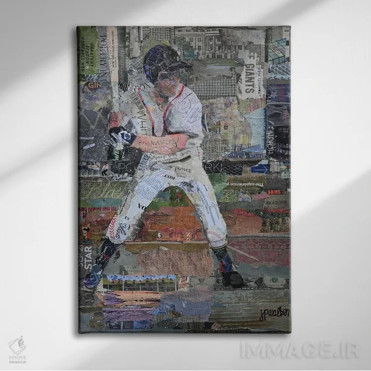 تابلو دکوراتیو قوانین بیسبال اثر جیمی پاولیچ-واکر - نمای روبهرو روی دیوار