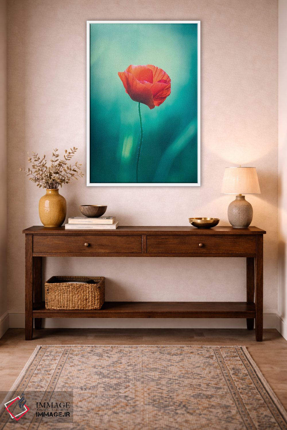 تابلو دکوراتیو شقایق تنها اثر جفرسون کاستلاری - D2W