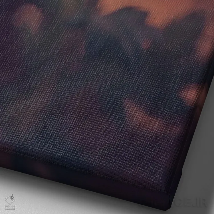 تابلو دکوراتیو یک جفت دالیای کوچک صورتی اثر جفرسون کاستلاری - نمای نزدیک بافت بوم