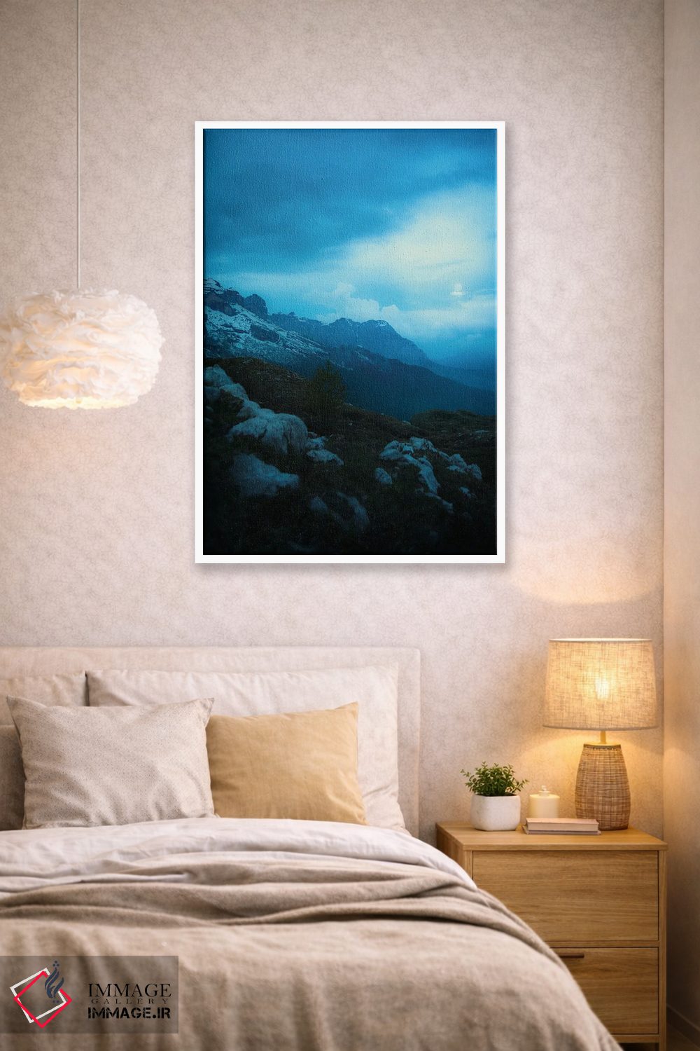 تابلو دکوراتیو ساعت آبی در کوه های ایتالیا اثر جفرسون کاستلاری - D2W