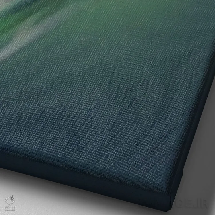 تابلو دکوراتیو زنبور وحشی در حال گاز گرفتن ساقه علف اثر جفرسون کاستلاری - نمای نزدیک بافت بوم