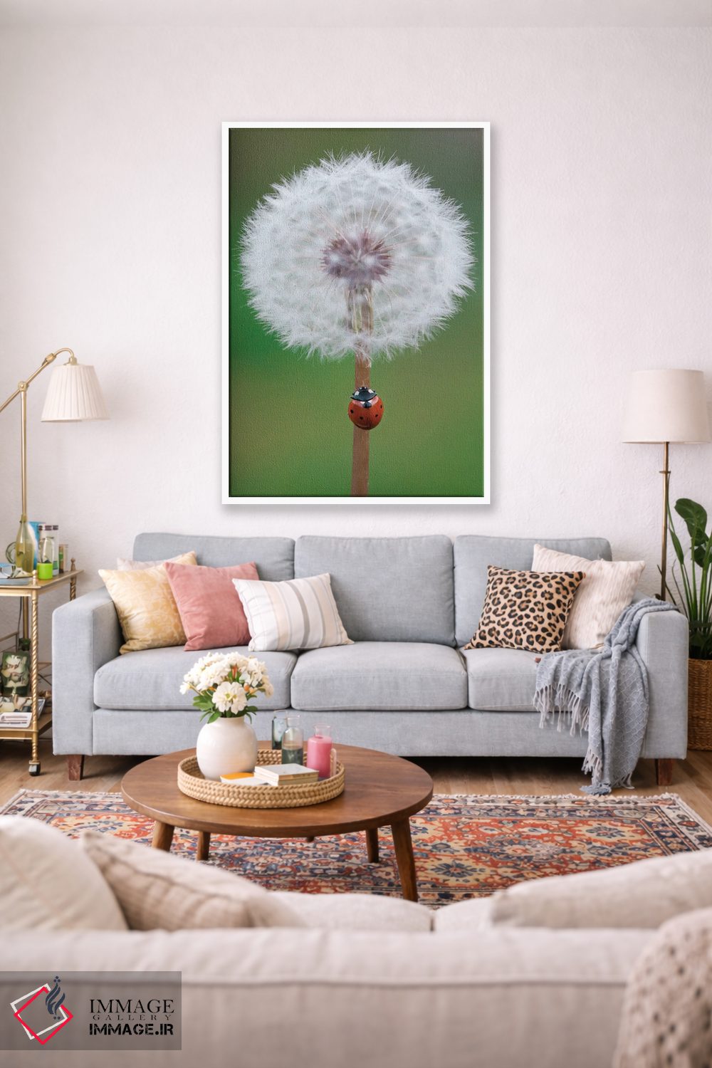 تابلو دکوراتیو کفشدوزک روی قاصدک اثر جفرسون کاستلاری - D1W