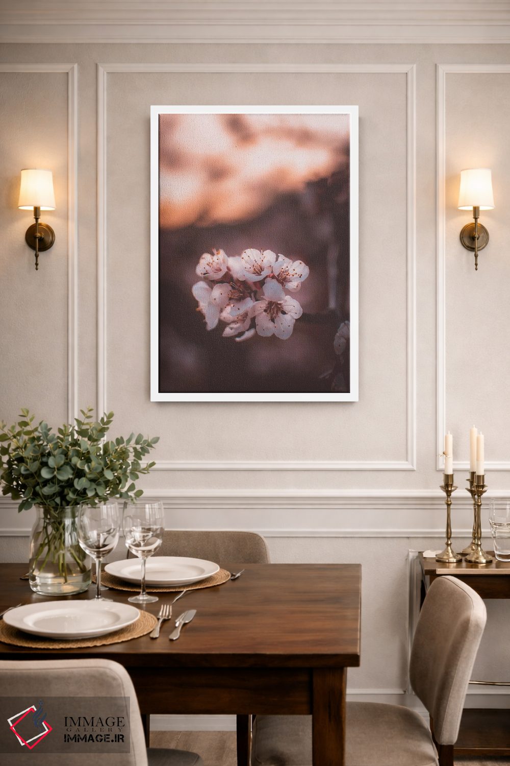 تابلو دکوراتیو شکوفه های زردآلو اثر جفرسون کاستلاری - D1W