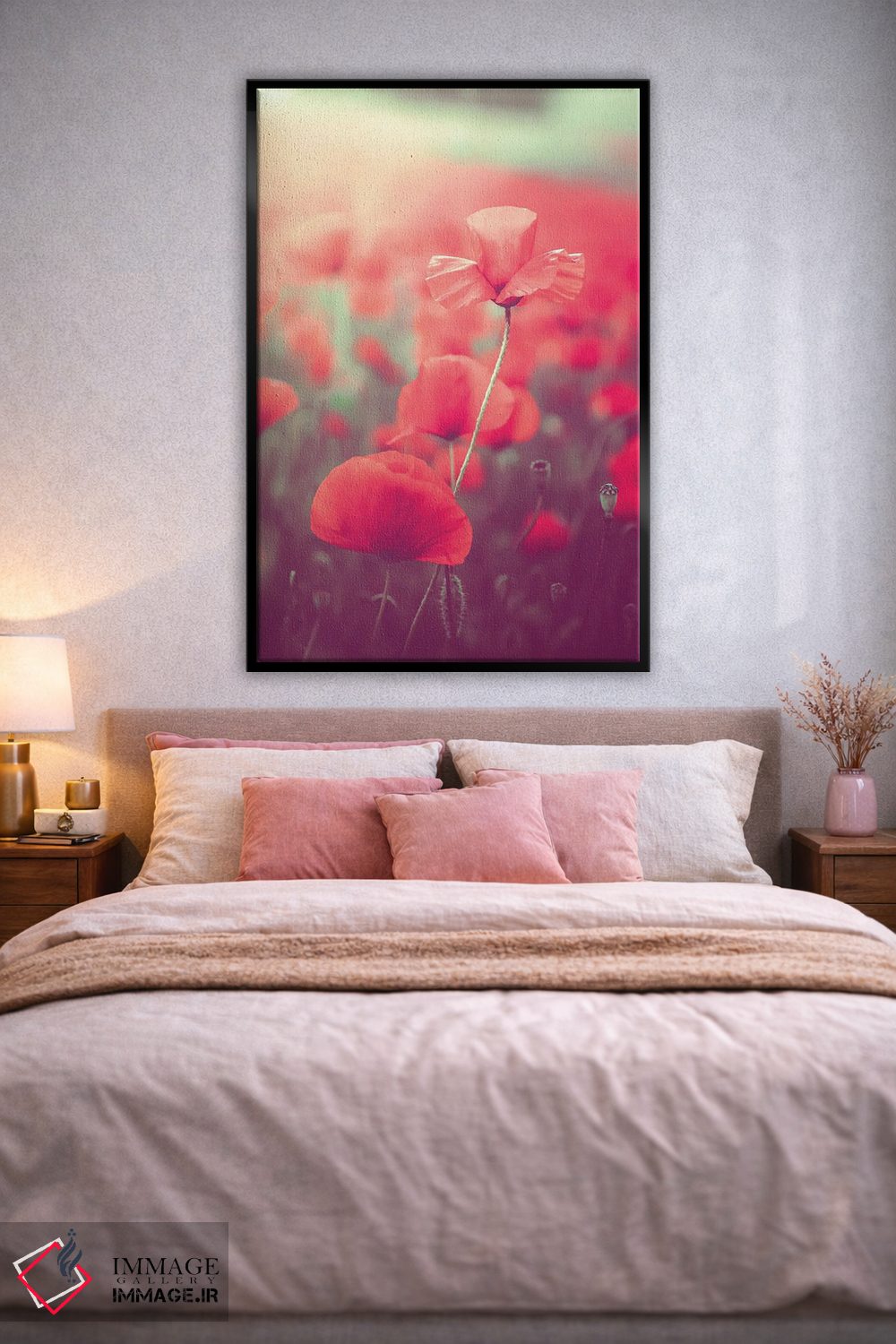 تابلو دکوراتیو شقایق در مزرعه شقایق ها اثر جفرسون کاستلاری - D3B