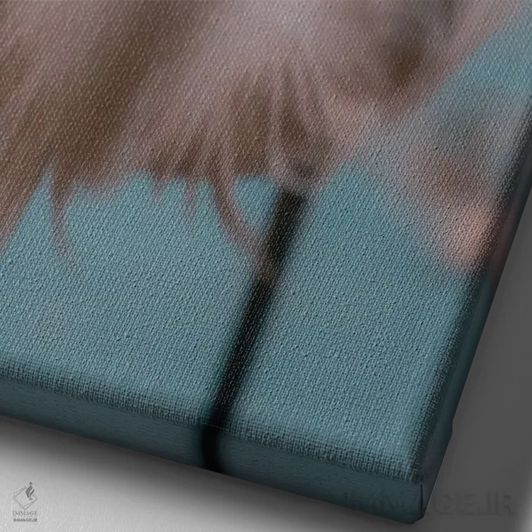 تابلو دکوراتیو پرتره یک اگرت اثر جفرسون کاستلاری - نمای نزدیک بافت بوم