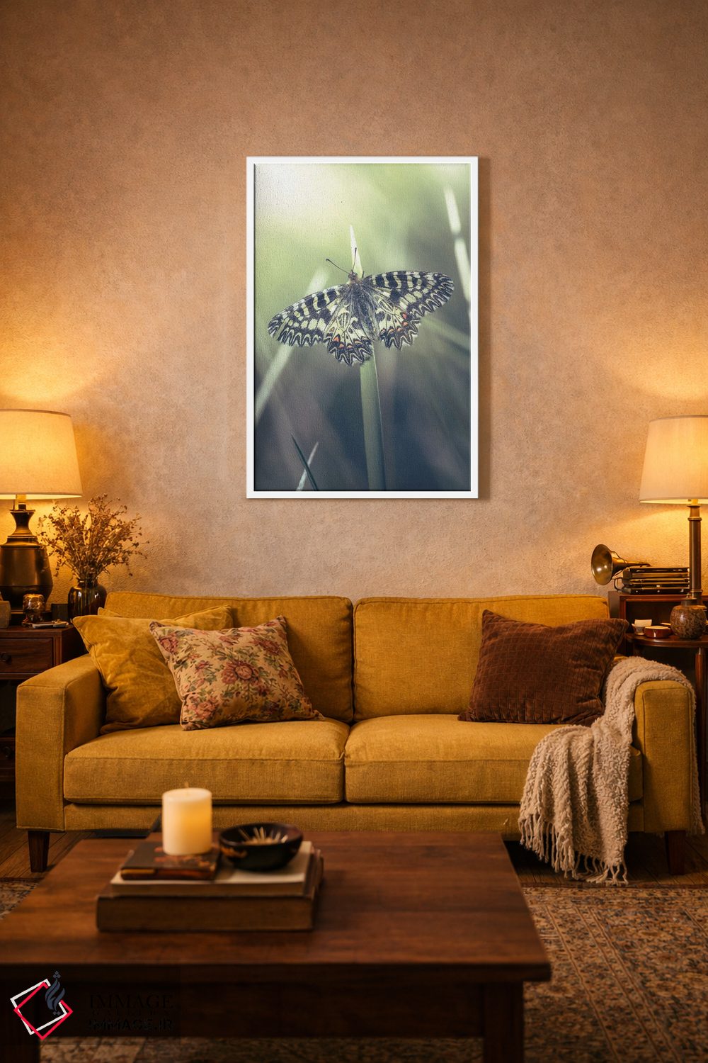 تابلو دکوراتیو پروانه کمیاب اثر جفرسون کاستلاری - D2W