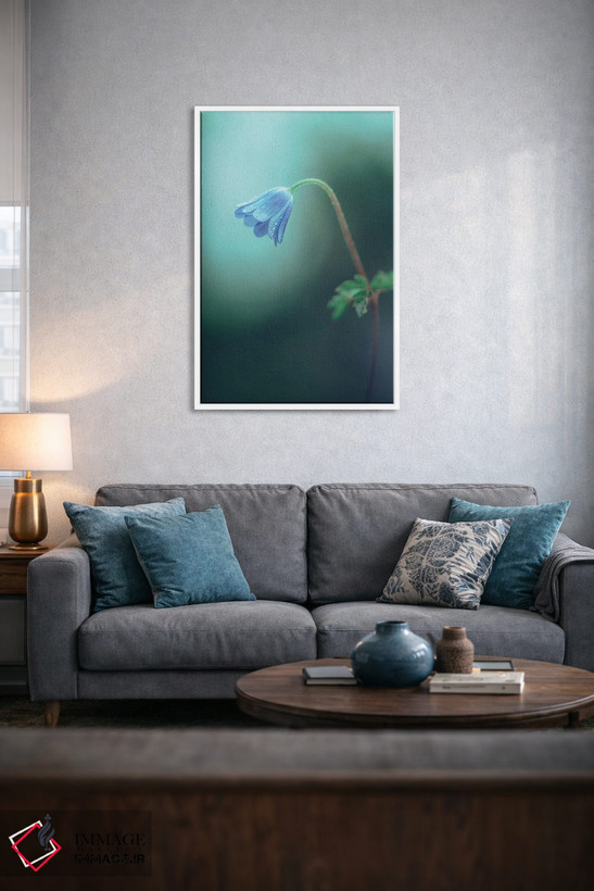 تابلو دکوراتیو پرتره نمای نزدیک گل شقایق آپنینی اثر جفرسون کاستلاری - D6W