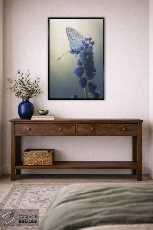 تابلو دکوراتیو پروانه روی گل لامپاسونه اثر جفرسون کاستلاری - D4B