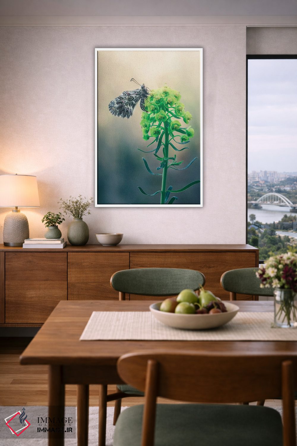 تابلو دکوراتیو زرینتیا کاساندرا روی گل اثر جفرسون کاستلاری - D5W