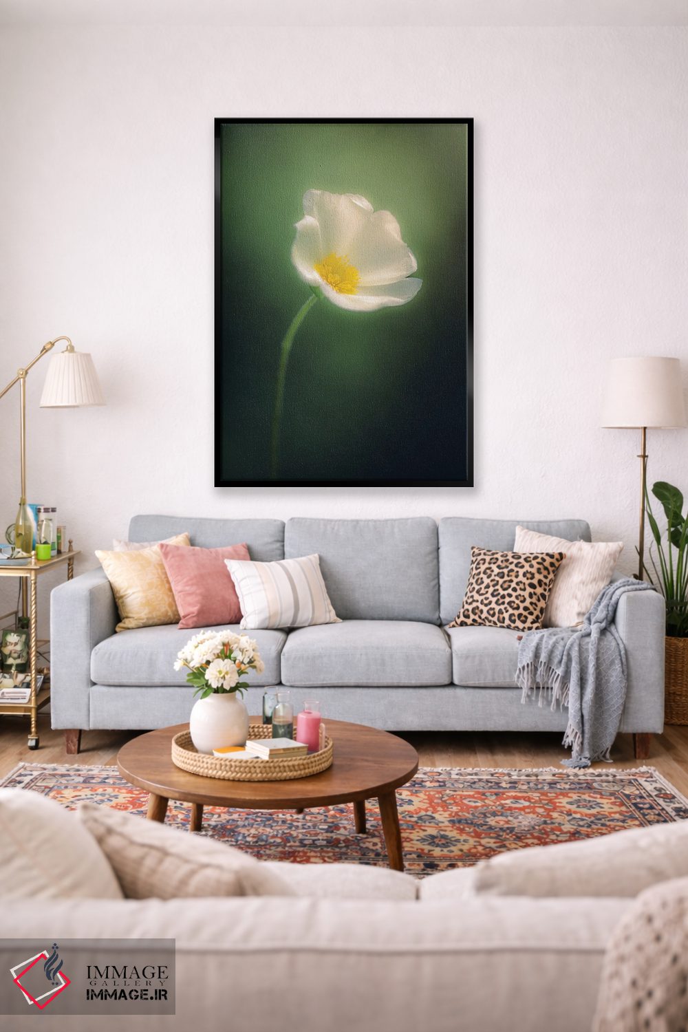 تابلو دکوراتیو گل وحشی در فضایی رویایی اثر جفرسون کاستلاری - D1B