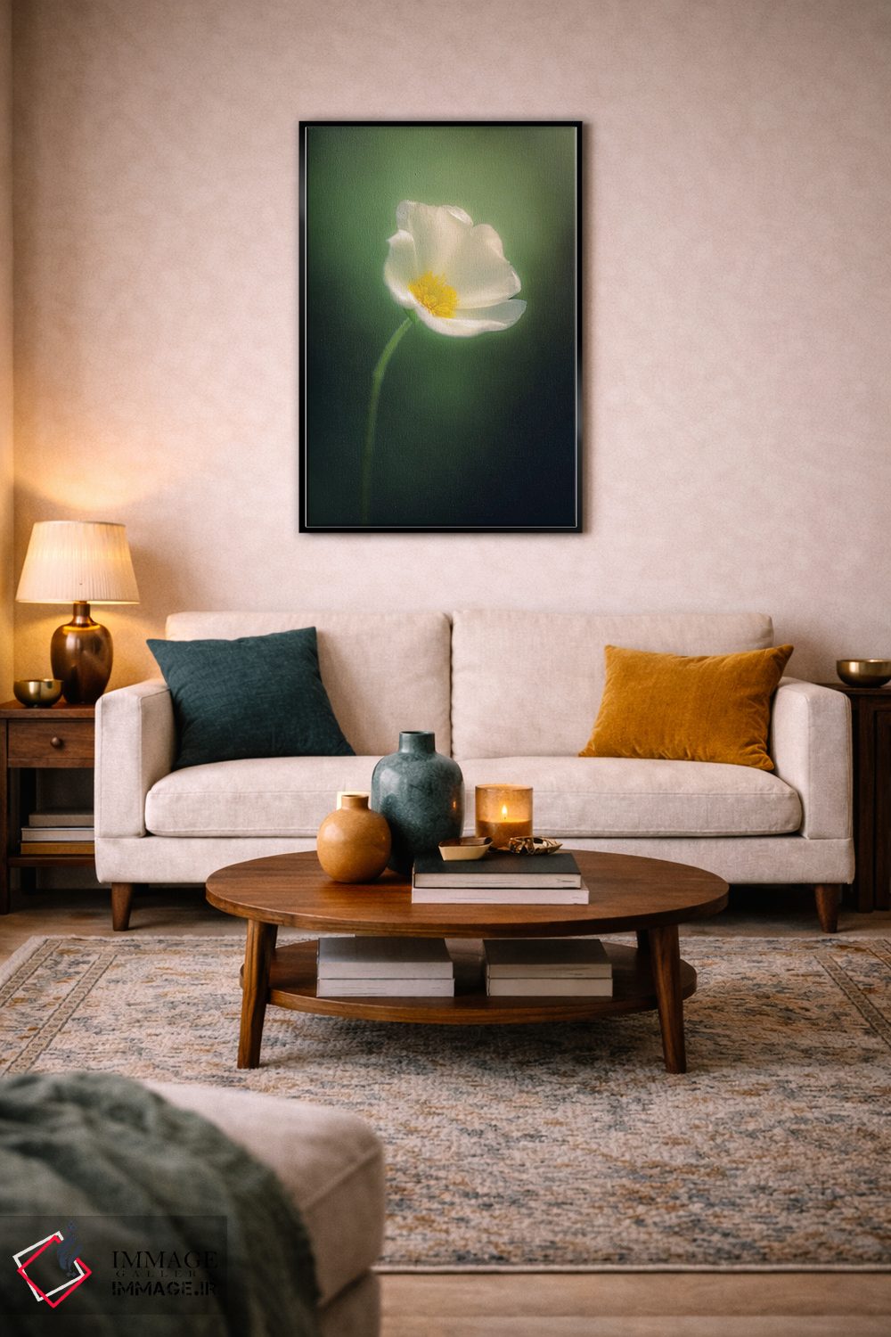 تابلو دکوراتیو گل وحشی در فضایی رویایی اثر جفرسون کاستلاری - D6B