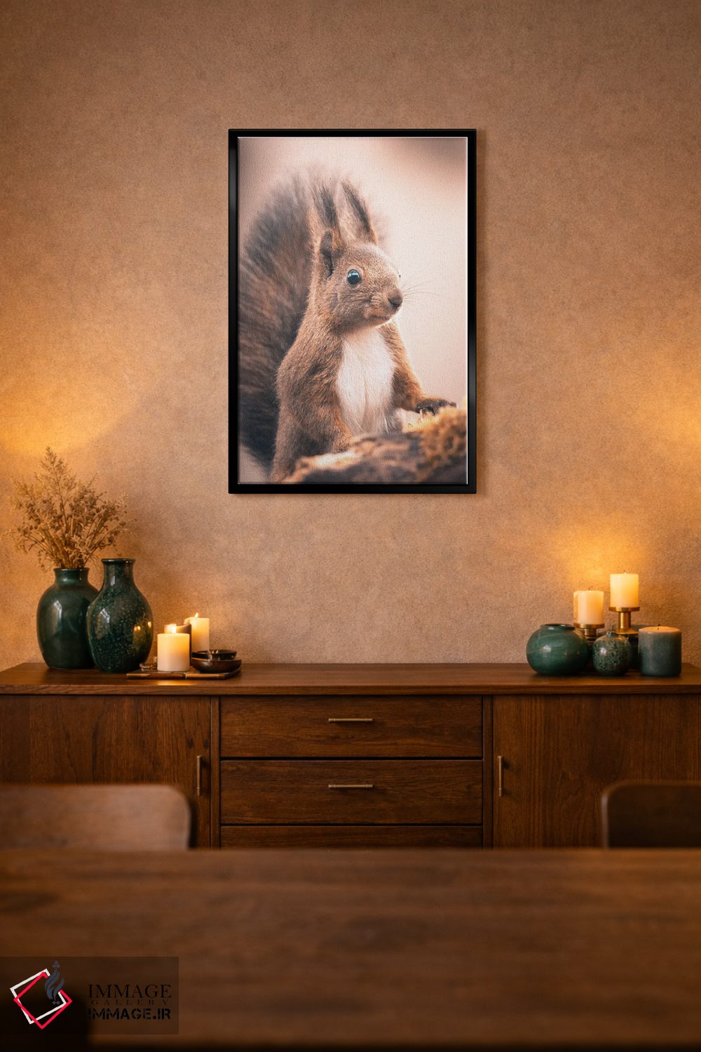 تابلو دکوراتیو سنجاب قرمز اثر جفرسون کاستلاری - D1B