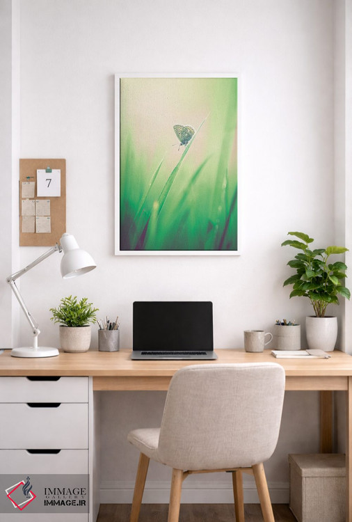 تابلو دکوراتیو پروانه کوچک در علفزار اثر جفرسون کاستلاری - D2W