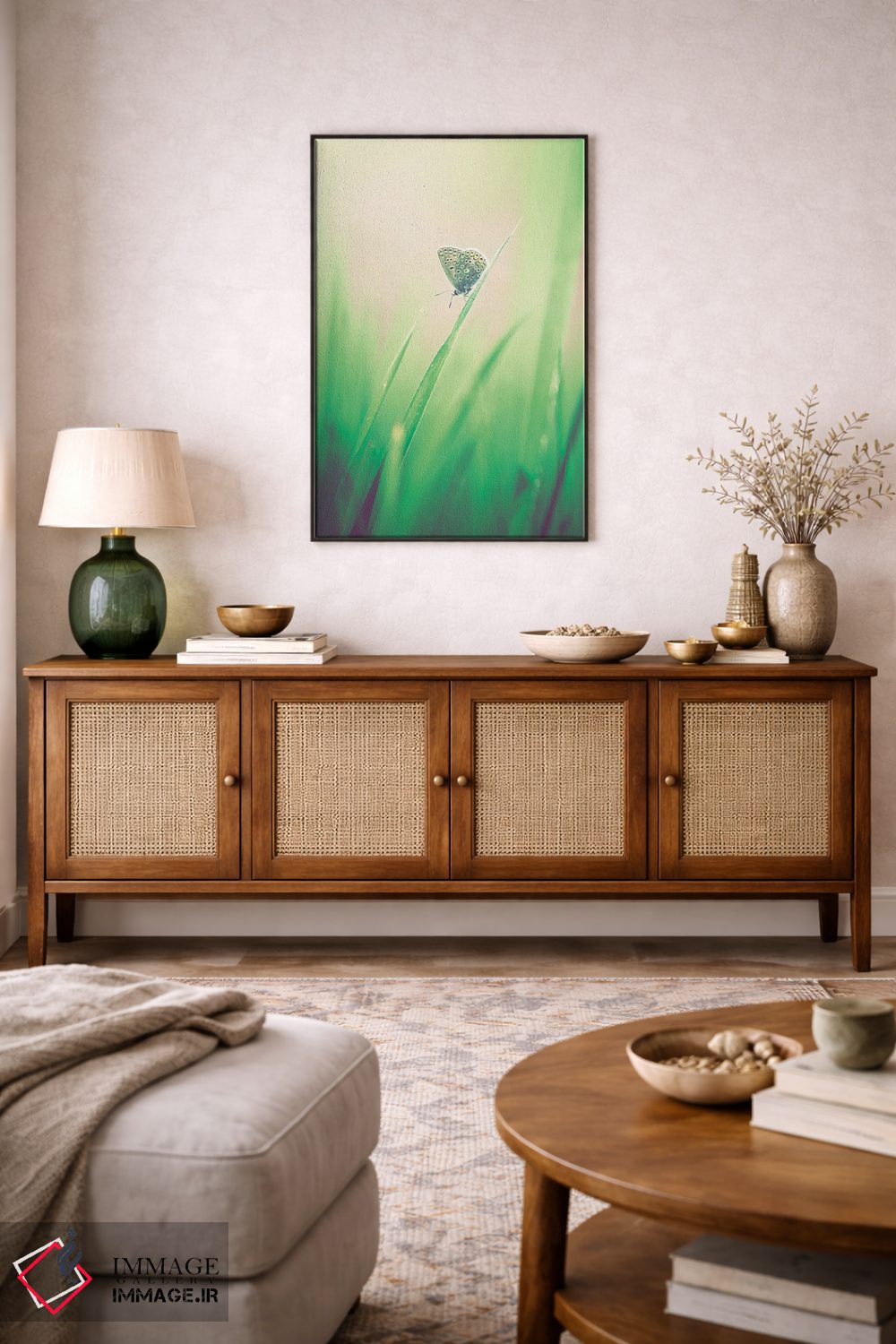 تابلو دکوراتیو پروانه کوچک در علفزار اثر جفرسون کاستلاری - D3B