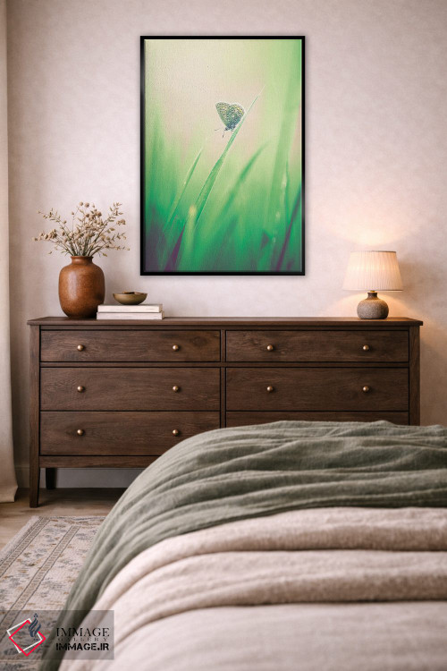 تابلو دکوراتیو پروانه کوچک در علفزار اثر جفرسون کاستلاری - D5B