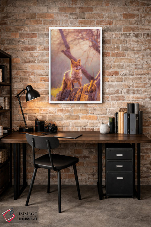 تابلو دکوراتیو روباه قرمز در غروب اثر جفرسون کاستلاری - D4W