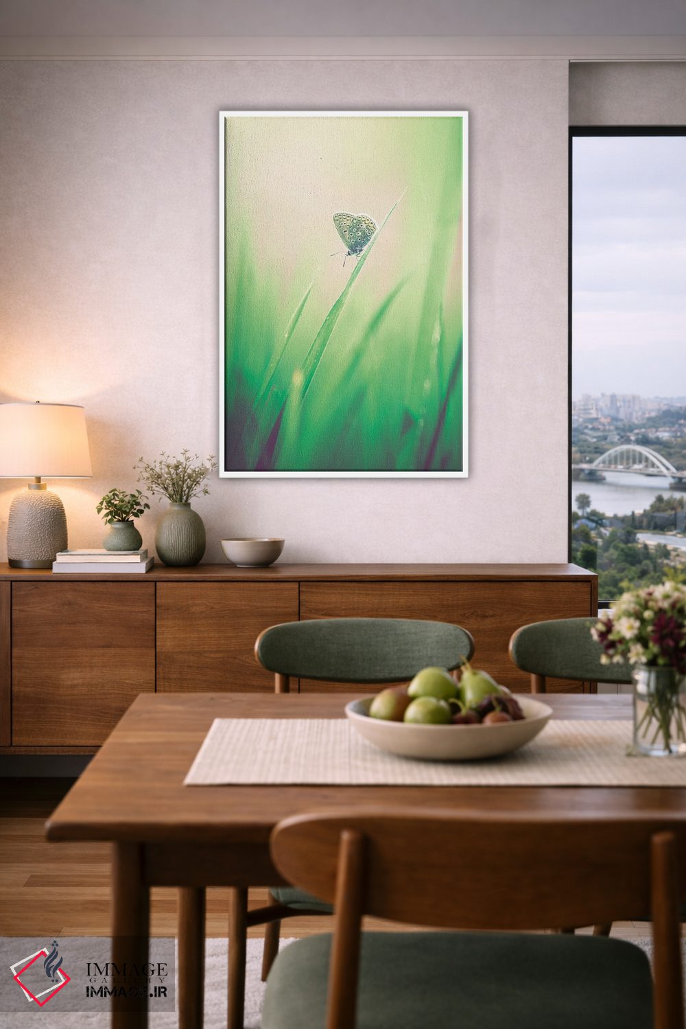 تابلو دکوراتیو پروانه کوچک در علفزار اثر جفرسون کاستلاری - D6W
