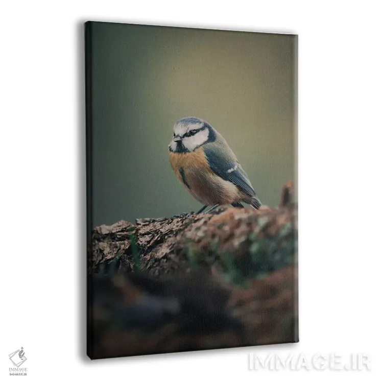 تابلو دکوراتیو دم آبی در حال تامل بر زندگی اثر جفرسون کاستلاری - نمای پرسپکتیو محصول