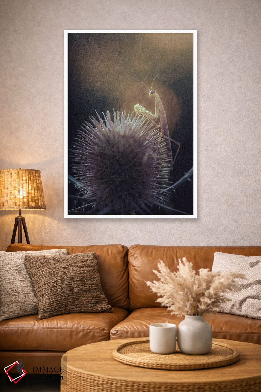 تابلو دکوراتیو آخوندک روی خارخشک خاردار اثر جفرسون کاستلاری - D2W