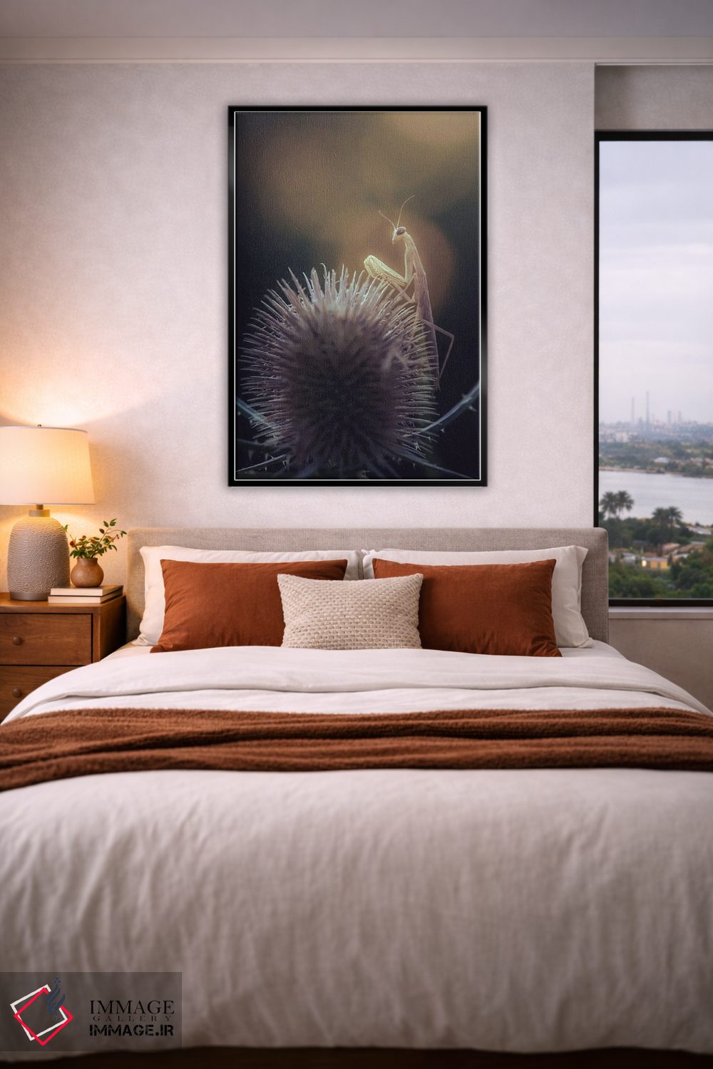 تابلو دکوراتیو آخوندک روی خارخشک خاردار اثر جفرسون کاستلاری - D4B