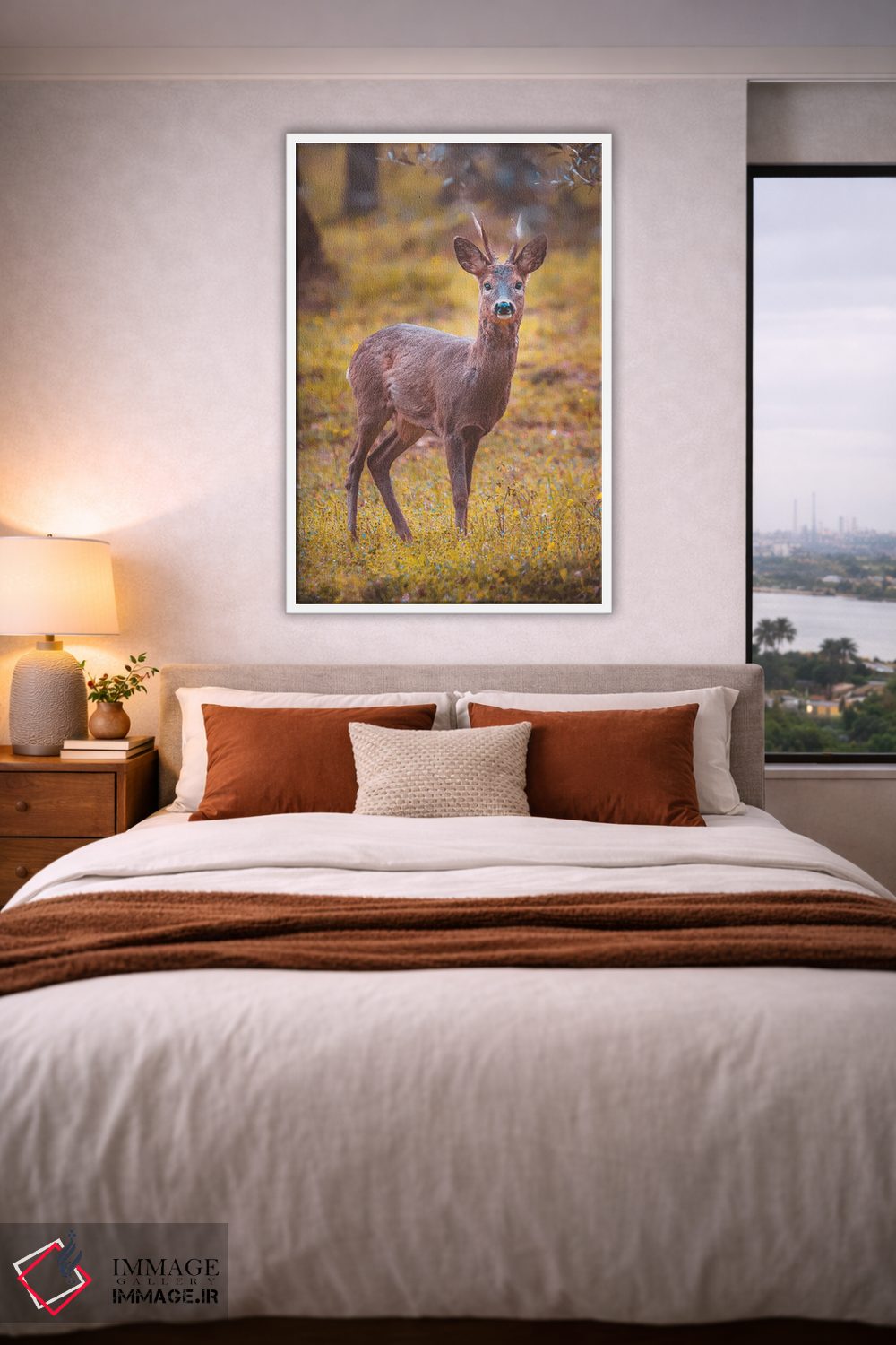 تابلو دکوراتیو گوزن شوکا نر اثر جفرسون کاستلاری - D3W