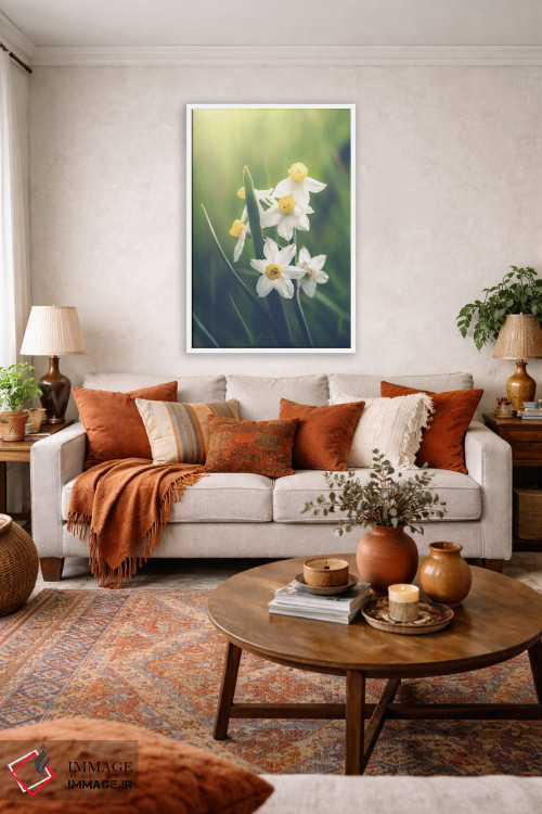 تابلو دکوراتیو دسته ای از نرگس های وحشی اثر جفرسون کاستلاری - D2W