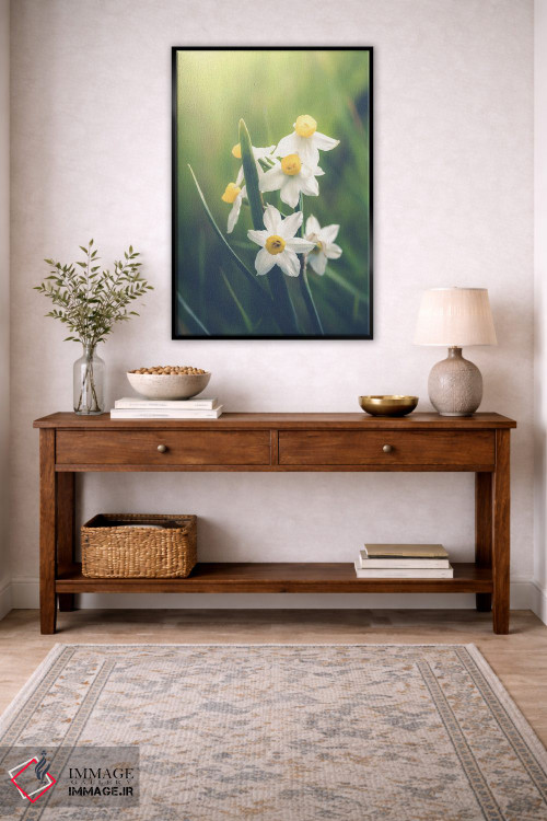 تابلو دکوراتیو دسته ای از نرگس های وحشی اثر جفرسون کاستلاری - D3B