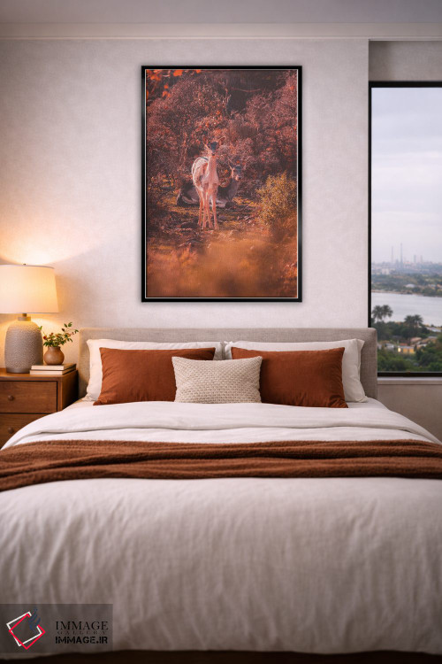 تابلو دکوراتیو گوزن زرد اروپایی اثر جفرسون کاستلاری - D4B