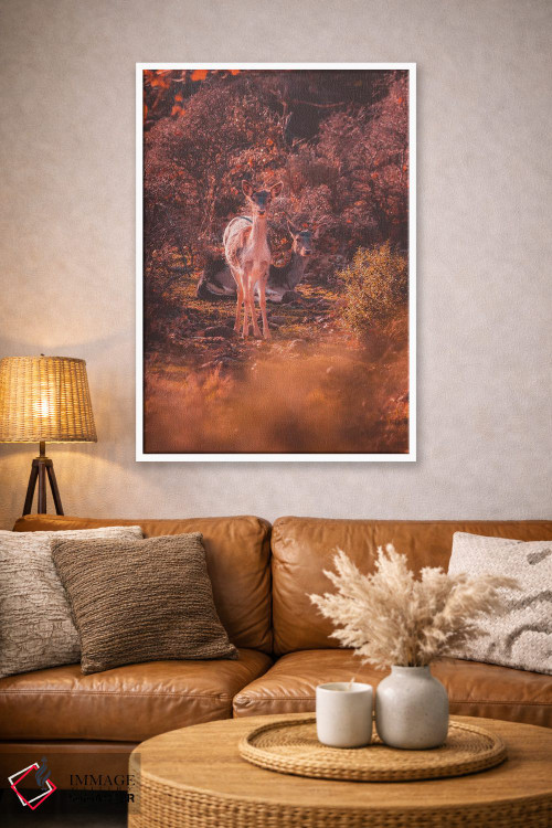 تابلو دکوراتیو گوزن زرد اروپایی اثر جفرسون کاستلاری - D3W