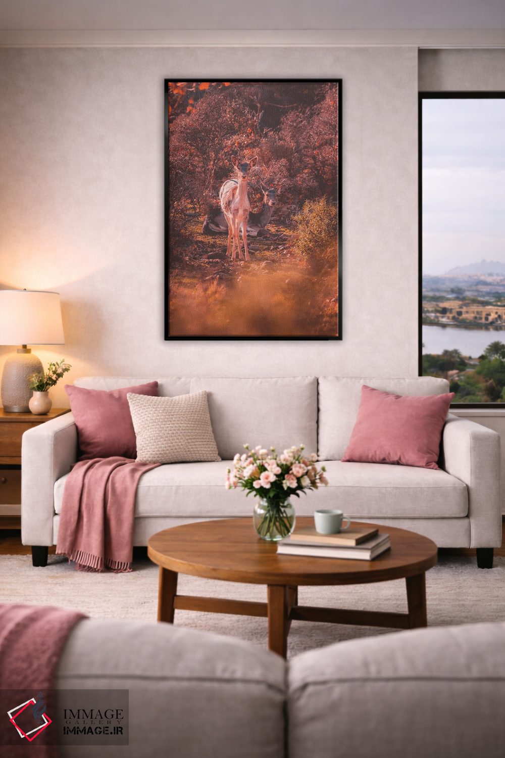 تابلو دکوراتیو گوزن زرد اروپایی اثر جفرسون کاستلاری - D5B