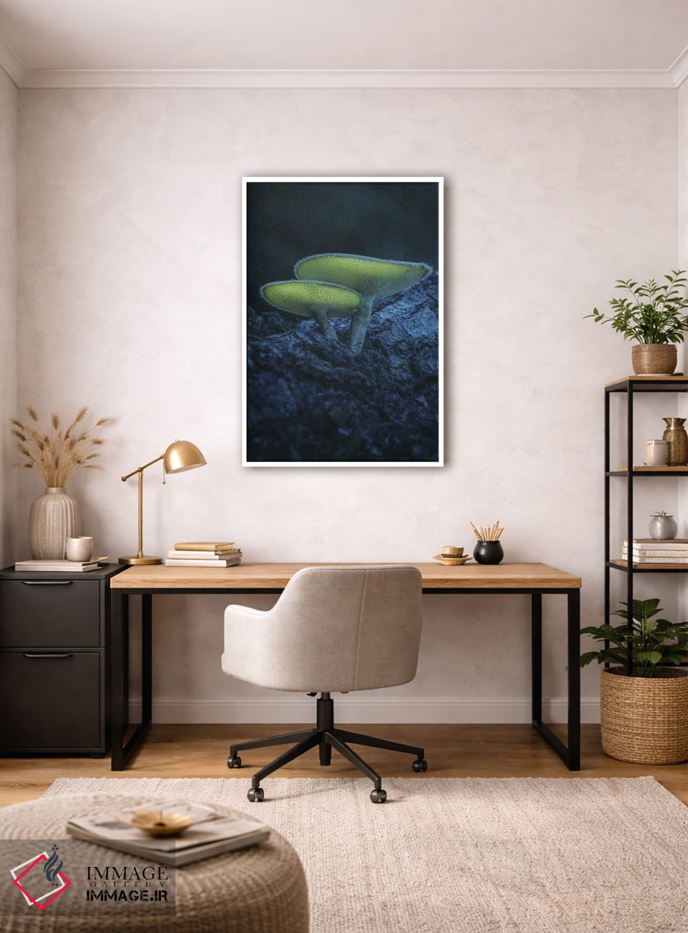 تابلو دکوراتیو یک جفت قارچ اثر جفرسون کاستلاری - D3W